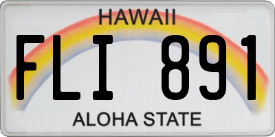 HI license plate FLI891