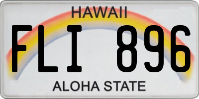HI license plate FLI896
