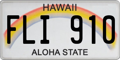 HI license plate FLI910