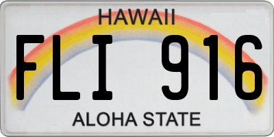 HI license plate FLI916