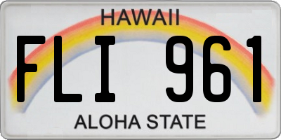 HI license plate FLI961