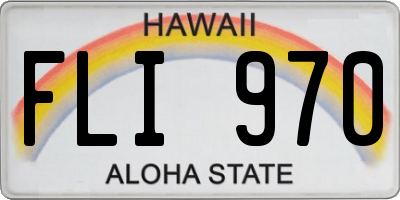 HI license plate FLI970