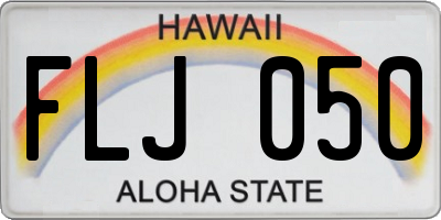 HI license plate FLJ050