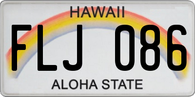 HI license plate FLJ086