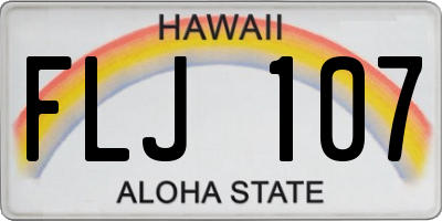 HI license plate FLJ107