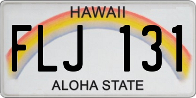 HI license plate FLJ131
