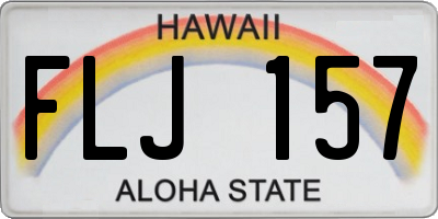 HI license plate FLJ157