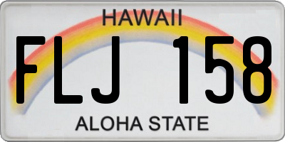 HI license plate FLJ158