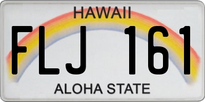 HI license plate FLJ161