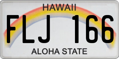 HI license plate FLJ166