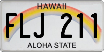 HI license plate FLJ211