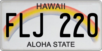 HI license plate FLJ220
