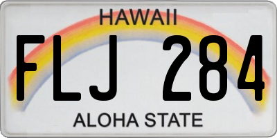 HI license plate FLJ284