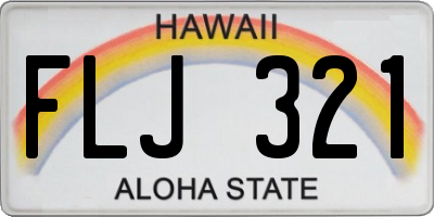 HI license plate FLJ321