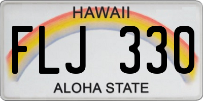 HI license plate FLJ330