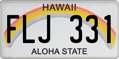 HI license plate FLJ331