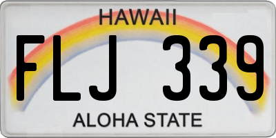 HI license plate FLJ339
