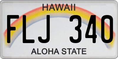HI license plate FLJ340