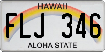 HI license plate FLJ346
