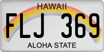 HI license plate FLJ369