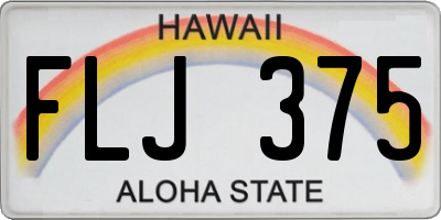 HI license plate FLJ375