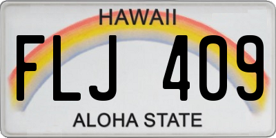 HI license plate FLJ409