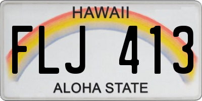 HI license plate FLJ413