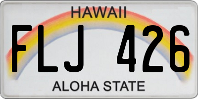 HI license plate FLJ426