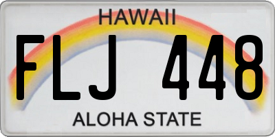 HI license plate FLJ448