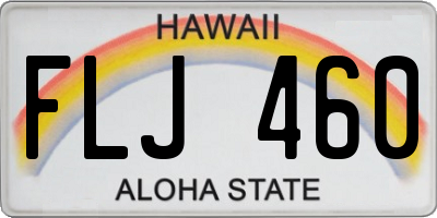 HI license plate FLJ460