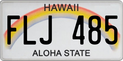 HI license plate FLJ485
