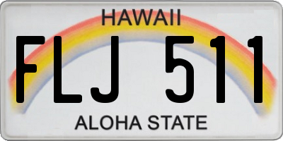 HI license plate FLJ511