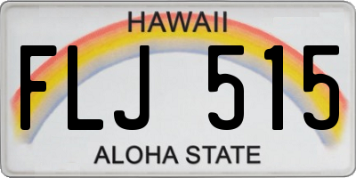 HI license plate FLJ515