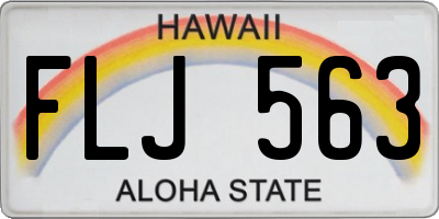 HI license plate FLJ563