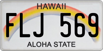 HI license plate FLJ569