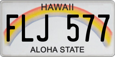 HI license plate FLJ577