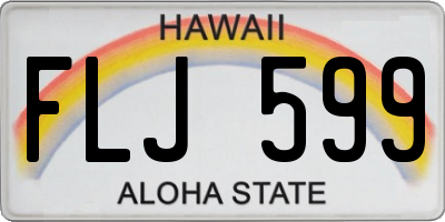 HI license plate FLJ599