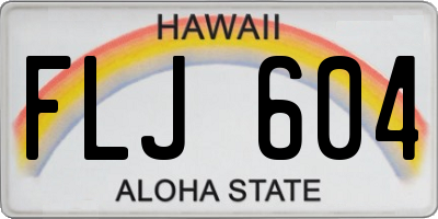 HI license plate FLJ604