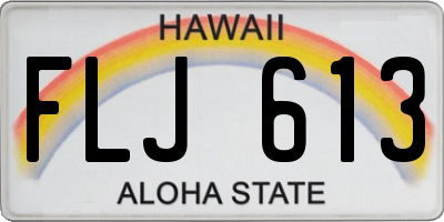 HI license plate FLJ613