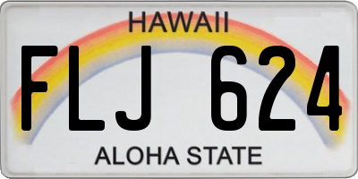 HI license plate FLJ624