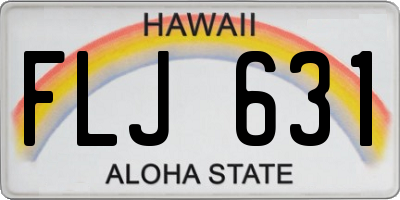 HI license plate FLJ631
