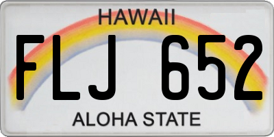 HI license plate FLJ652