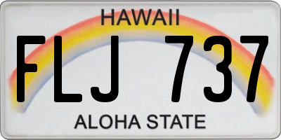 HI license plate FLJ737