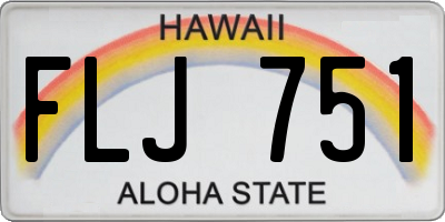 HI license plate FLJ751