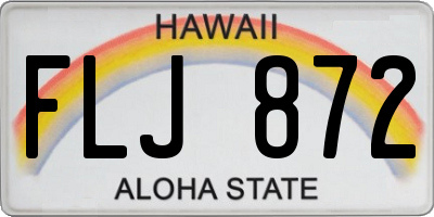 HI license plate FLJ872