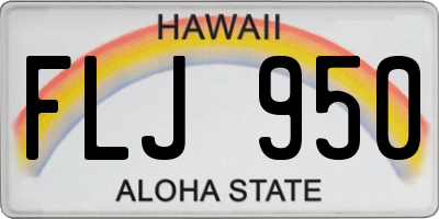 HI license plate FLJ950