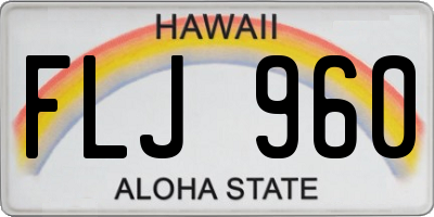 HI license plate FLJ960