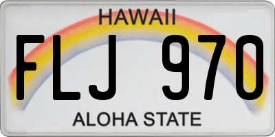 HI license plate FLJ970