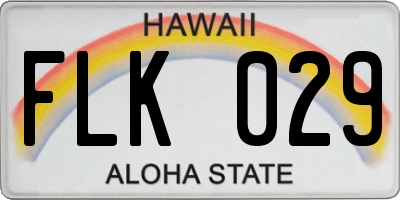 HI license plate FLK029