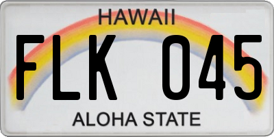 HI license plate FLK045